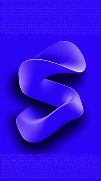 Abstract letter S design in vibrant blue hues with a futuristic flowing form and subtle grid pattern ideal for branding logos and modern graphic projects