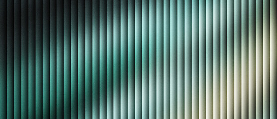 Obraz premium Metallic vertical stripes background, industrial teal and silver metal texture with rhythmic parallel lines, sleek architectural aluminum surface pattern for modern technology design projects.