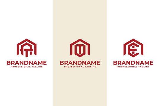 Letters NAT NUT NEI Hexagon Logo, for ATN TNA UTN TNU EIN INE Initials