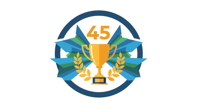 Golden Trophy Cup Award Symbol.