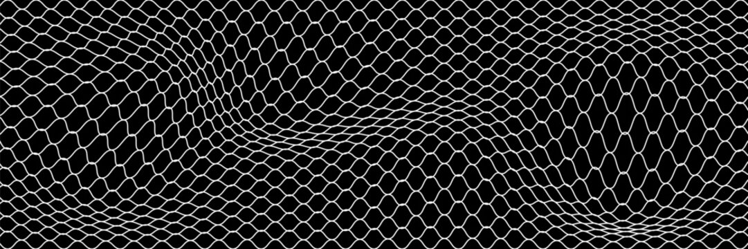 Net texture pattern on white background. Net texture pattern for backdrop and wallpaper. Realistic net pattern with black squares. Geometric background, vector Eps10