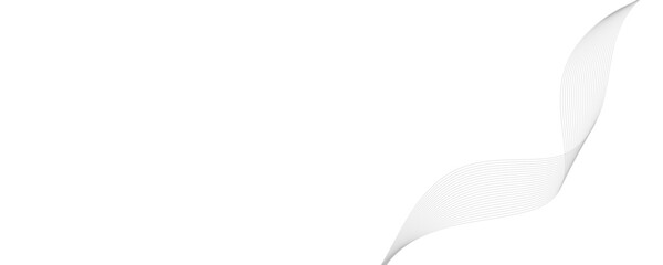 Obraz premium Abstract Corner Grey Wave Background with Flowing Curved Lines
