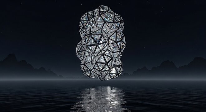 Abstract geometric structure over water
