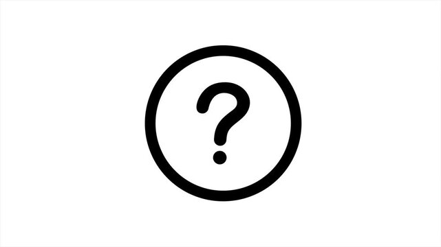 Question mark icon as a business concept for web support and FAQ information