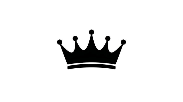 Black crown icon on white background