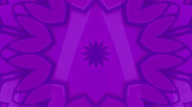 Vibrant purple candy tile kaleidoscope animation with symmetrical geometric patterns and seamless looping motion, ideal for digital visuals, VJ loops, and futuristic backgrounds.