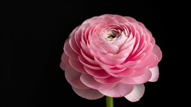 Soft pink ranunculus bloom in elegant simplicity