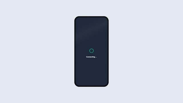Client Pitch Video Call Preparation Screen on Mobile Device with Countdown Clock and Loading Animation