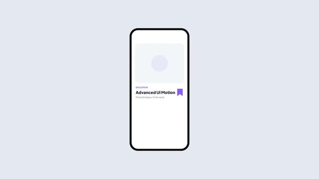 Educational Course Card with Bookmark Toggle Animation and Collection Confirmation