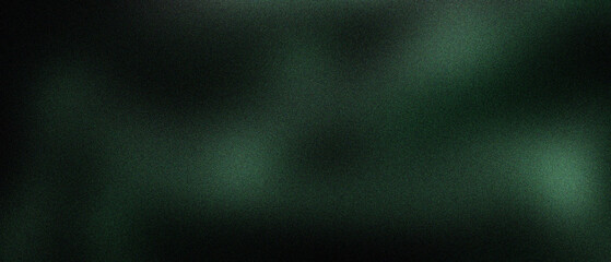 Obraz premium Grainy dark green gradient background with cinematic film noise, moody emerald texture for abstract overlays and digital art, atmospheric forest green blur for creative web design projects.