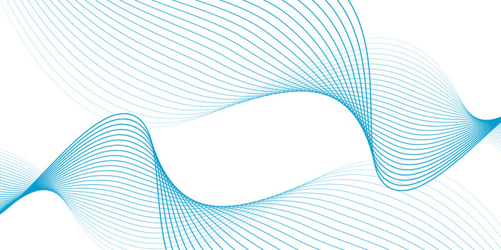 Abstract modern white background pattern. Design element line blue smooth wave. eps 10