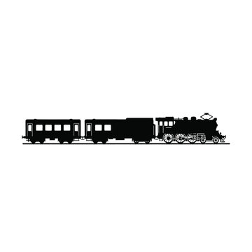 Vintage Steam Train Locomotive Engine.