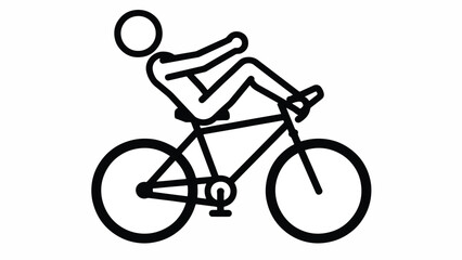 Fototapeta premium Person riding a bicycle fast.