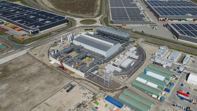 Maasvlakte Rotterdam, Netherlands - 25 April 2026: Aerial View of Holland Hydrogen 1 at Maasvlakte Rotterdam