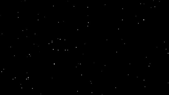 4K animated flickering starfield for night sky background,This isolated object on a transparent background is ideal for overlaying.
Glittering night sky star dust falling animation.