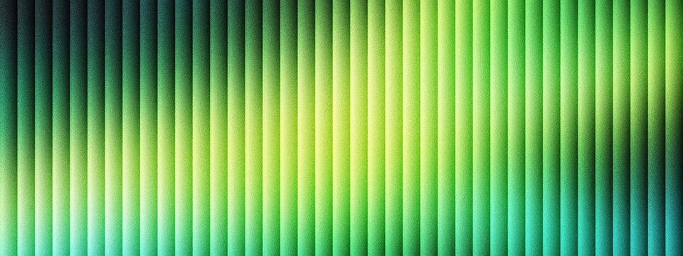 Abstract green gradient background with vertical lines, modern blurred stripes texture for digital wallpaper. Vibrant lime and emerald light streaks, minimalist geometric pattern for banner.