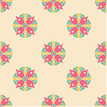 Floral Seamless Pattern Background Vector