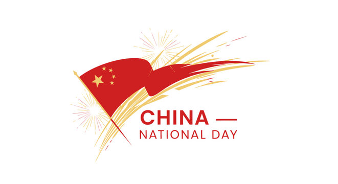 China National Day Flag Illustration Design 1.