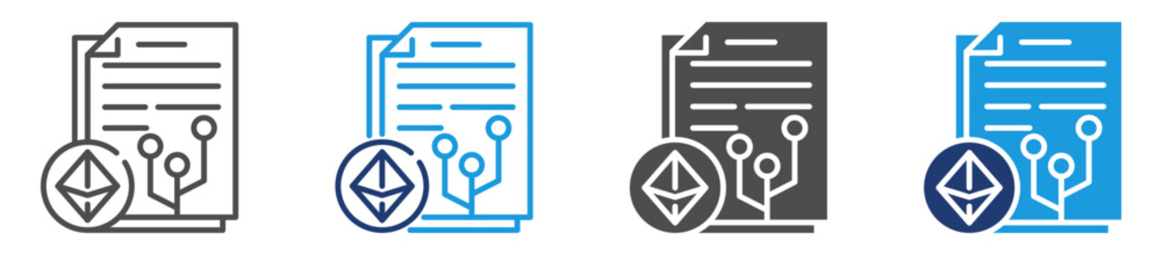 smart contract multi purpose icon set