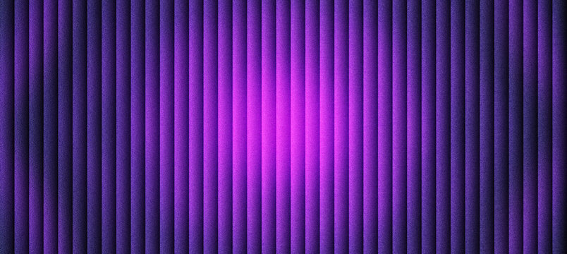 Purple velvet theater curtain background, elegant stage drapery with vertical folds and spotlight effect, luxury violet fabric texture for cinema performance, soft textile backdrop for events.