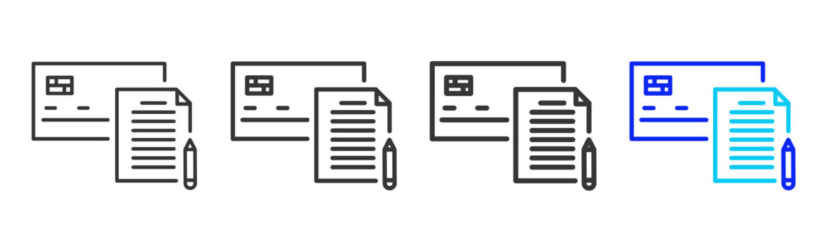 cash ledger Icon Collection Creative Outline Style for Financial Planning Money Management Banking Investment Mobile App and Business Design Modern Finance Kit