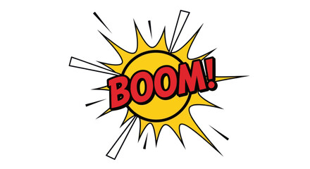 Boom Comic Book Style Explosion Word Art © Lompong