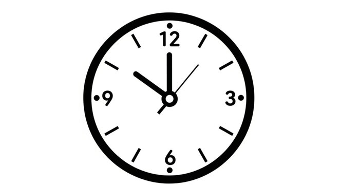 Classic Analog Clock Face Showing Ten Oclock Time.