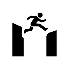 Parkour Gap Leap Icon © bismillah_bd