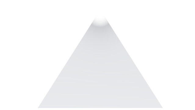 Triangle shaped glass mirror illustration on transparent background