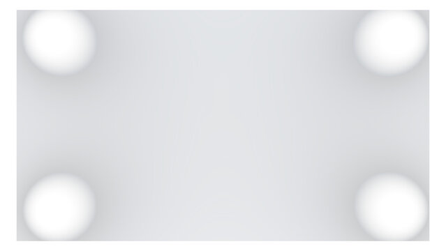 White glowing corner lights rectangle frame on transparent background