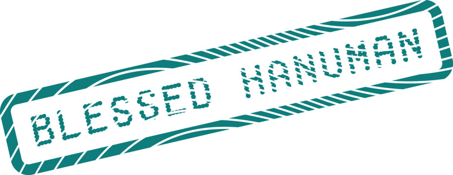 Blessed Hanuman powerful grunge stamp symbolizing the revered Hindu deity and spiritual protection