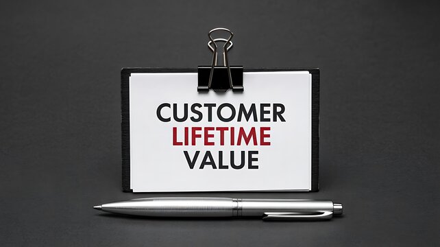 Customer lifetime value business marketing concept on office desk background