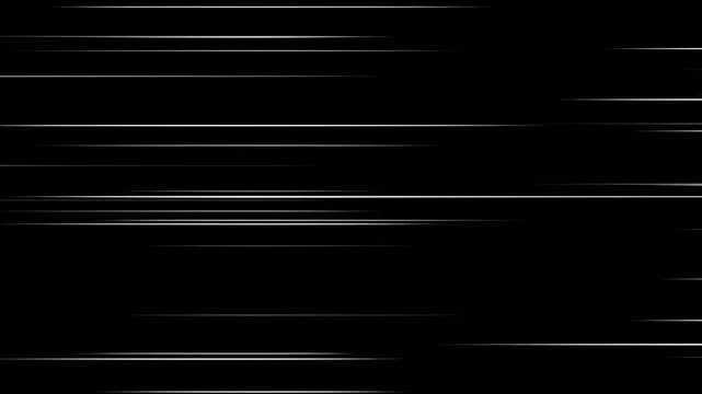 speed lines background lights backdrop video, Right to Left speed lines moving with alpha channel. black anime background, 
White anime speed lines comic motion on black. Abstract anime background. 