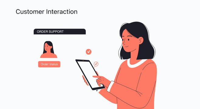 Customer Interaction with Online Support via Tablet