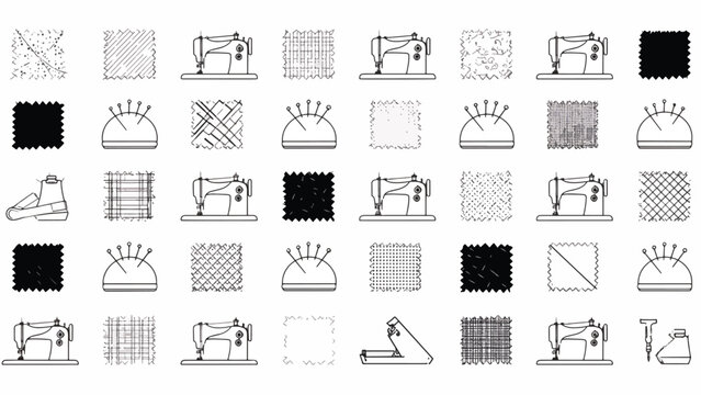 Various ironing icons and symbols.