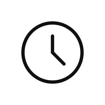 Clock Time Icon Line Art