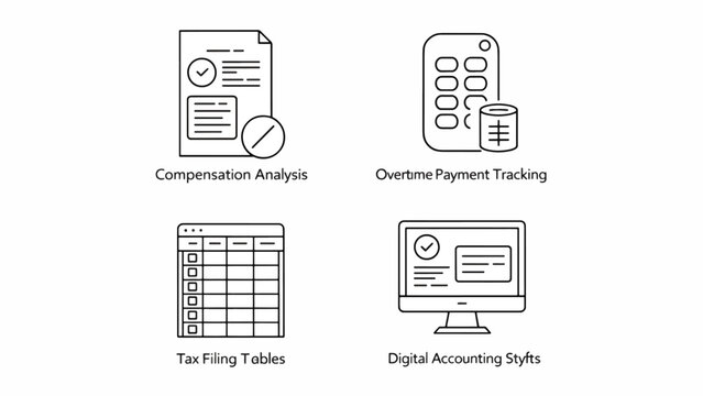 Digital Accounting Software Interface Display.
