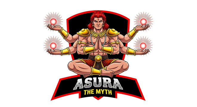 Pixel art sumo wrestler character logo