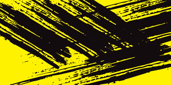 yellow and black background with dotted halftone pattern elements. Abstract brushed grunge background. Retro comic book concept for your graphic design, banner, or poster, Vector Illustration.
