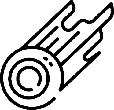 Falling meteor celestial body icon