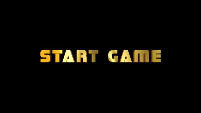 Animated START GAME Text Element for Social Media and Video Editing