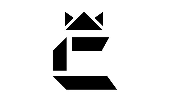 Abstract Geometric Black Letter E with Crown Logo Design