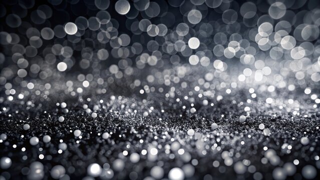 A photo of scattered dots in an abstract grayscale pattern