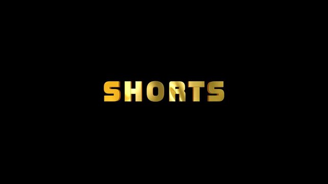 Animated SHORTS Text Element for Social Media and Video Editing