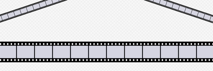 Fototapeta premium Vintage Film Strip Frames and Cinema Reel Borders Vector Collection