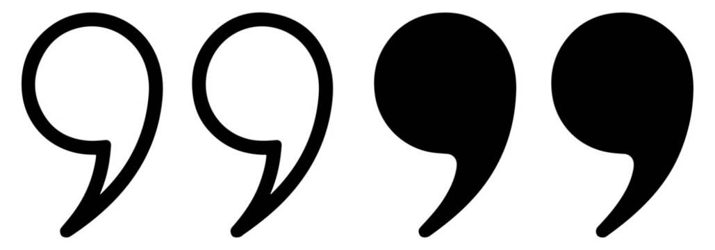 quote mark icon vector