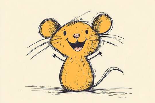 Happy mouse smiling