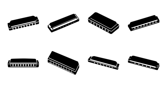 Black electronic memory chip illustrations - Nine clean, flat black memory chip icons arranged neatly in three rows for digital or technical stock projects.