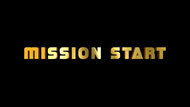 Animated MISSION START Text Element for Social Media and Video Editing