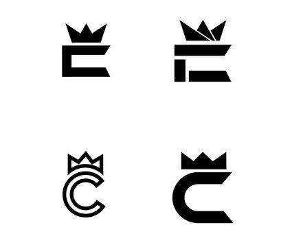 Royal Letter C Crown Logo Collection for Branding and Business Identity